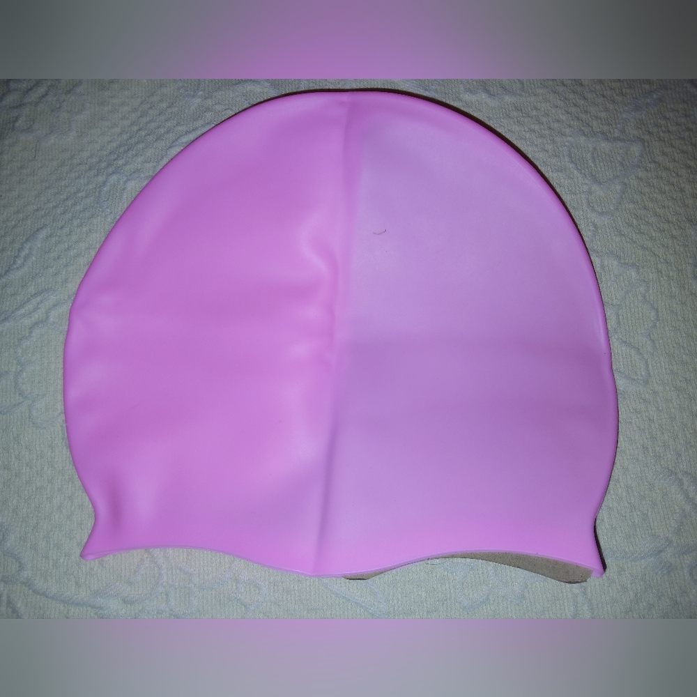 Pink Swim Cap With Ear Plugs